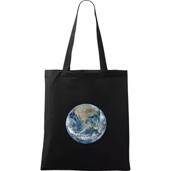 Nákupní taška Fotky planet - Země - Taška bavlněná - 42 x 38 cm ( Černá )