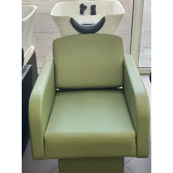 Kadeřnické křeslo OUTLET-Kadeřnická mycí box Gabbiano Turyn zelený