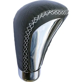 Hlavice řadicí páky Hlavice řadící páky - černá bílé prošití