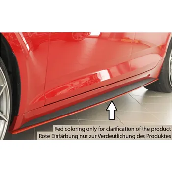 PC tuning Rieger spoiler pod boční práh mont. strana levá pro Audi A5 S5 B9, F5 Sportback před faceliftem, r.v. 11/16-12/19, plast ABS bez povrchové úpravy