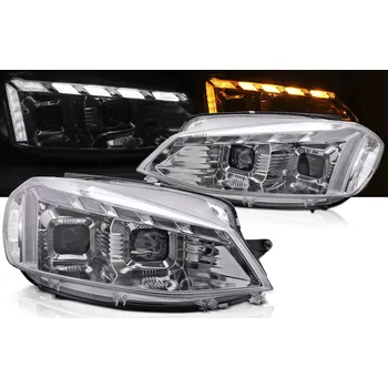 Přední světlomet Volkswagen Golf VII 2017-2019 - přední LED světla CHROMOVÉ DRL SEQ