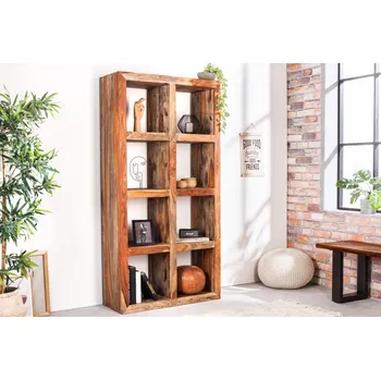 Knihovna Regál z masivu - Makassar