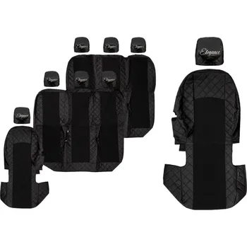Ochranný autopotah Potahy sedadel (8) - Elegance Q, RENAULT TRAFIC III (03.2014-12.2023) - verze pro 8 cestujících