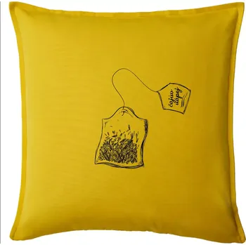 Polštář Čaj - čajův nápoj - Polštář 50x50 - 50x50 - Pouze potah ( Žlutá )