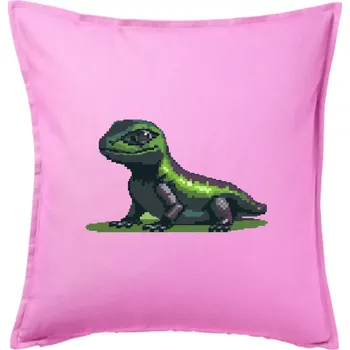 Polštář Leguán pixel - Polštář 50x50 - 50x50 - Pouze potah ( Růžová )