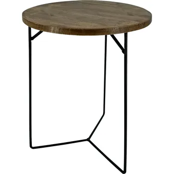 Konferenční stolek Odkládací stolek X, ø 33 × 40 cm, kov, mangové dřevo 778241-2