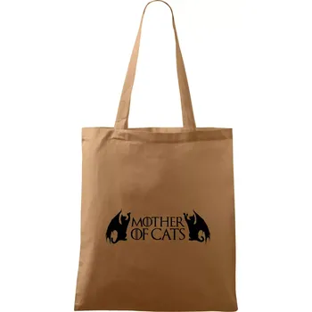 Nákupní taška Mother of cats - draci - Taška bavlněná - 42 x 38 cm ( Cappuccino )
