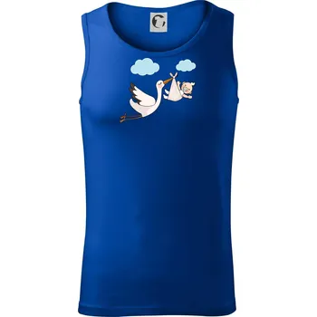 Čáp čekáme miminko - neutrální - Tílko pánské Core - L ( Královská modrá )