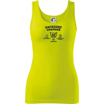 Dámské tričko Zacházet opatrně 50 - Dámské tílko - 2XL ( Limetková )