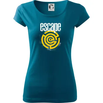 Dámské tričko Escape labyrint - Dámské triko Pure - XS ( Petrolejová )