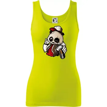 Dámské tričko Graffiti panda - Dámské tílko - M ( Limetková )