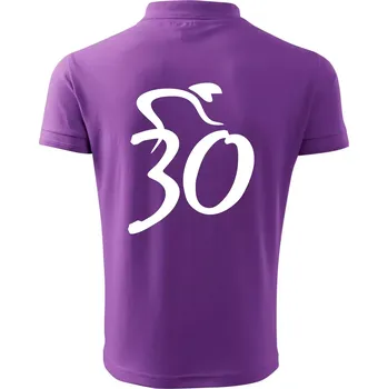 Pánská košile Cyklista slaví třicítku (30) - Polokošile pánská Pique Polo 203 - M ( Fialová )