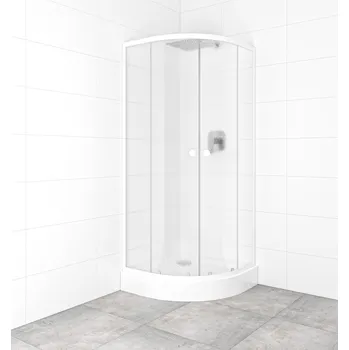 Swiss aqua technologies Set sprchového koutu a vaničky, čtvrtkruh 80x80 cm Multi Basic SIKOBKMUS80CH0