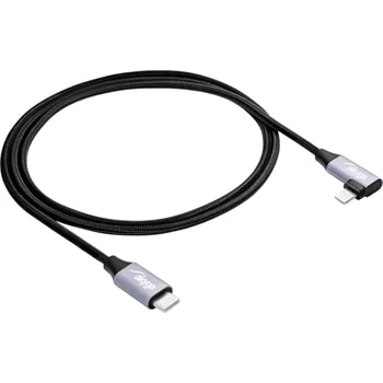 Datový kabel Akyga USB kabel USB-C ® zástrčka, Apple Lightning konektor 1.00 m černá AK-USB-56