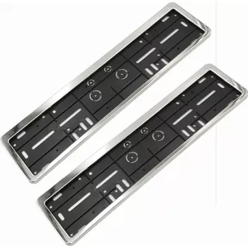 Držák SPZ 2x Rámeček - podložka pod SPZ, černá/chrom (Chromová podložka pod SPZ)