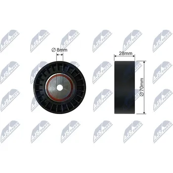 Napínací kladka, žebrovaný klínový řemen NTY RNK-CT-050