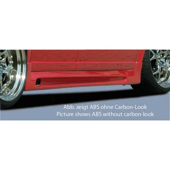 PC tuning Rieger boční práh mont. strana levá pro Volkswagen Passat 3B, 3BG combi, sedan, plast ABS s povrchovou úpravou Carbon-Look, s prolisem a výřezem