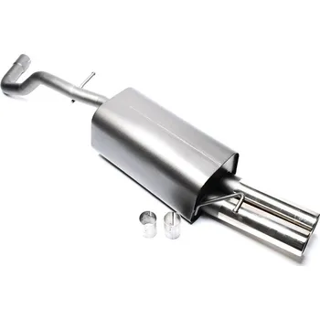 Zadní díl výfuku TA Technix sportovní výfuk - VW New Beetle, 2x 76 mm rovná nerezová koncovka s pertlem