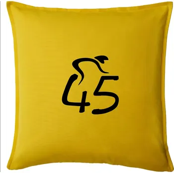 Polštář Cyklista slaví pětačtyřicítku (45) - Polštář 50x50 - 50x50 - Včetně výplně ( Žlutá )