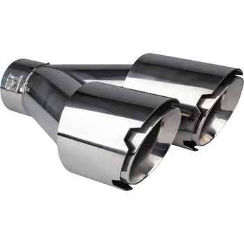Koncovka výfuku Laděná koncovka výfuku nerezová LEVÁ 2x89mm CHROM