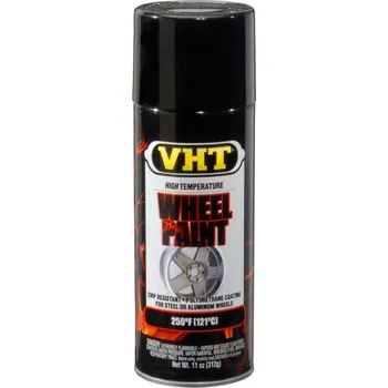 Autolak VHT Wheel Paint barva na kola, LESKLÁ ČERNÁ 325ml
