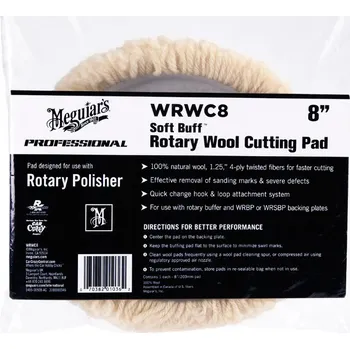 Meguiar's Soft Buff Rotary Wool Pad 8" / 200 mm - vlněný leštící kotouč určený pro rotační leštičku, 8"