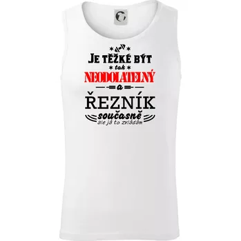 Je těžké být neodolatelný řezník - Tílko pánské Core - L ( Bílá )