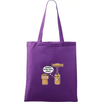 Zátka - chtěla bych taky lítat - Taška bavlněná - 42 x 38 cm ( Fialová )