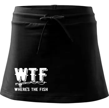 Dámská sukně Wheres's the Fish WTF - Sportovní sukně - two in one - XS ( Černá )