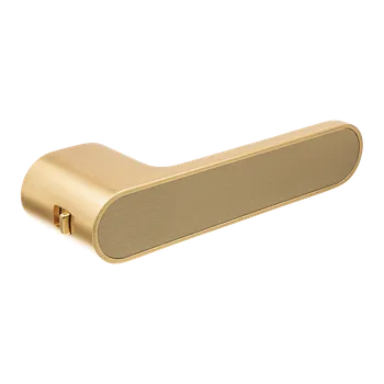 Dveřní kování Kuchinox Klika SALIDA s klíčem a zámkem - kartáčované zlato - (komplet 2 ks) pro magnetické zámky