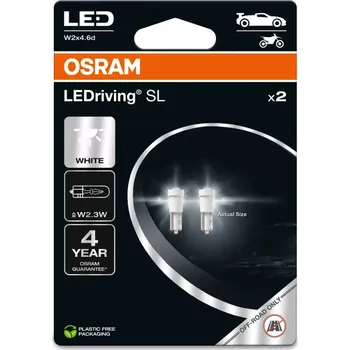 Autožárovka OSRAM LED autožárovky LEDriving SL W2x4.6d, bílá