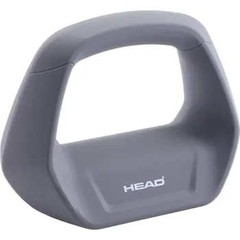 HEAD-electronics HEAD ergonomický kettlebell, 2,5 kg, se silikonovým potahem, šedý