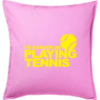 Polštář Playing tennis - Polštář 50x50 - 50x50 - Pouze potah ( Růžová )