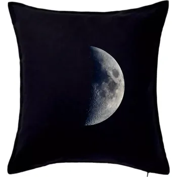 Polštář Fotky planet - měsíc - Polštář 50x50 - 50x50 - Pouze potah ( Černá )