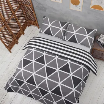 Povlečení Vency Povlečení Stripe Double – Šedé, 200x200cm, Bavlna/Polyester, Öko-Tex