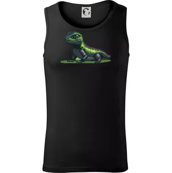 Leguán pixel - Tílko pánské Core - M ( Černá )