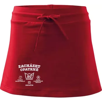 Dámská sukně Zacházet opatrně 50 - Sportovní sukně - two in one - L ( Červená )