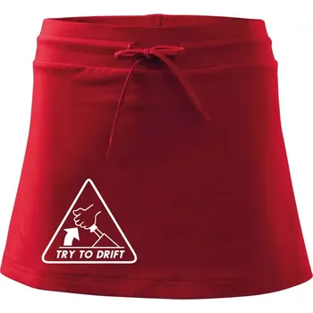 Dámská sukně Try to drift - Sportovní sukně - two in one - M ( Červená )
