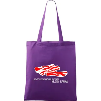 Nejsem slanina - Taška bavlněná - 42 x 38 cm ( Fialová )