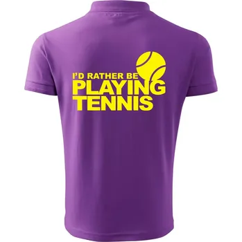 Pánská košile Playing tennis - Polokošile pánská Pique Polo 203 - M ( Fialová )