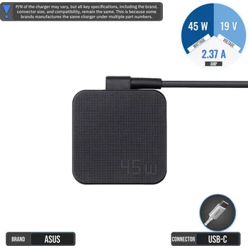 Adaptér k notebooku AC Adaptér ADP-45E Z 45W 2.25A USB-C (5.0V=3.0A 15W / 9.0V=3.0A / 15.0V=3..0A / 20.0V=2.25A)