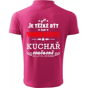 Pánská košile Je těžké být neodolatelný kuchař - Polokošile pánská Pique Polo 203 - 5XL ( Purpurová )