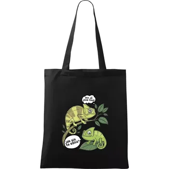 Nákupní taška Chameleoni jak sis to užila - Taška bavlněná - 42 x 38 cm ( Černá )