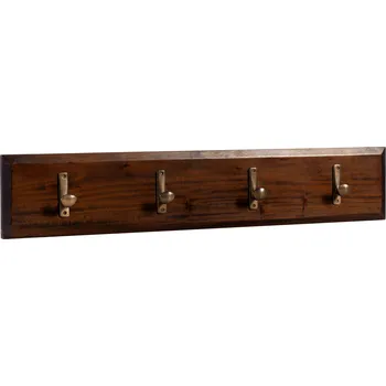 Věšák Dřevěný věšák se čtyřmi háčky Flamingo 80cm mahagon