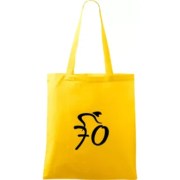 Nákupní taška Cyklista slaví sedmdesátku (70) - Taška bavlněná - 42 x 38 cm ( Žlutá )