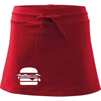 Dámská sukně Hamburger ikona - Sportovní sukně - two in one - XS ( Červená )
