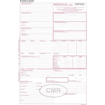 Tiskopis Nákladní list CMR česko-německý samopropis 7 listů