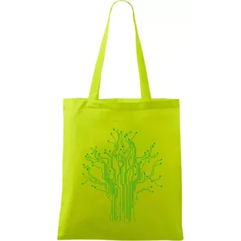 Tištěný spoj strom - Taška bavlněná - 42 x 38 cm ( Limetková )