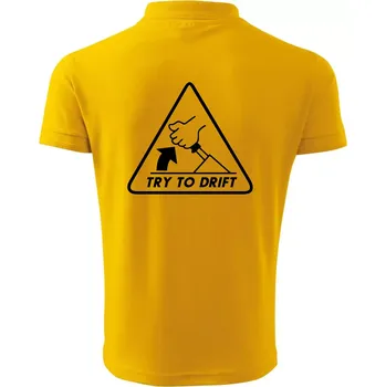 Pánská košile Try to drift - Polokošile pánská Pique Polo 203 - 5XL ( Žlutá )