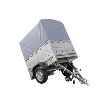 Přívěs Garden Trailer 150 KIPP s BIS bočnicemi, rámem H-800 a šedou plachtou